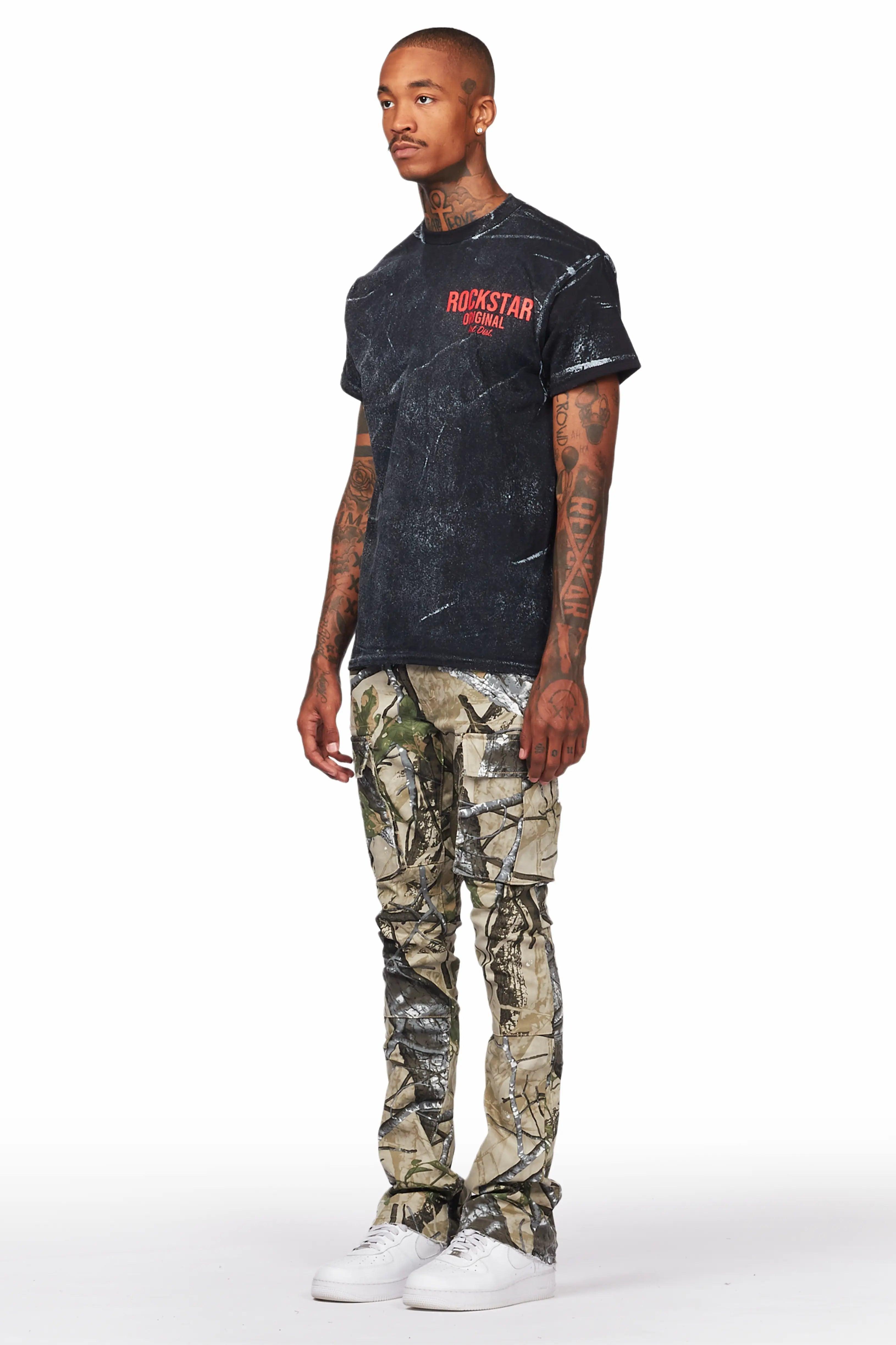 Merrik Tree Camo Stacked Flare Jean Male Product Image