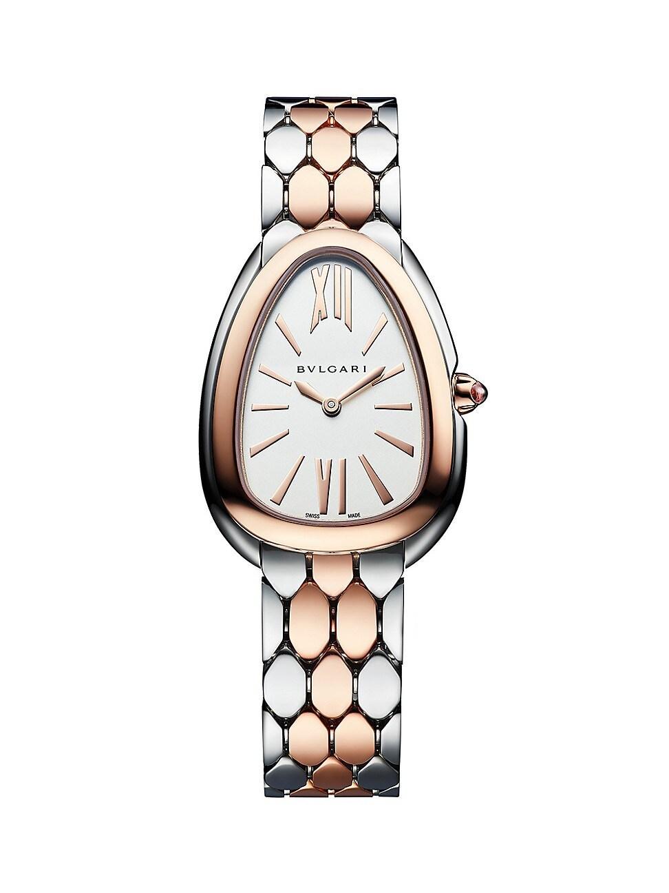 Womens Serpenti Seduttori 18K Rose Gold & Steel Bracelet Watch/33MM Product Image