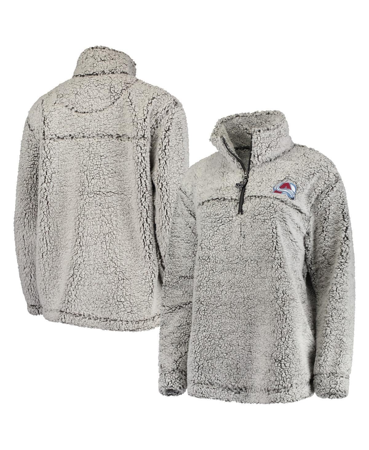 Womens G-III 4Her by Carl Banks Gray Colorado Avalanche Sherpa Quarter-Zip Pullover Jacket Product Image