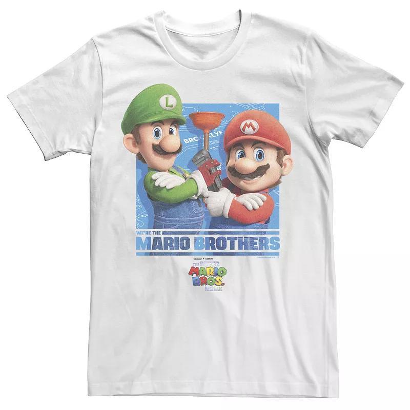 Big & Tall The Super Mario Bros. Movie Were the Plumber Brothers Box Graphic Tee, Mens Product Image