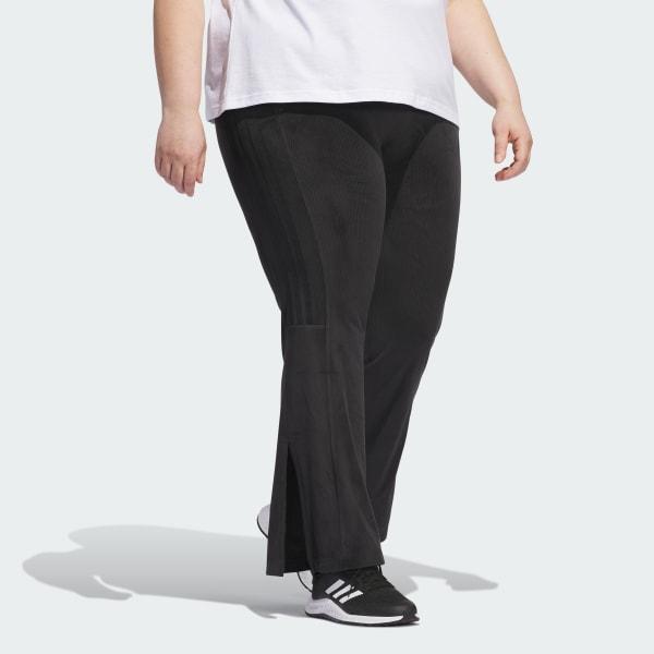 Tiro Cut 3-Stripes Stretchy Velour Flared Leggings (Plus Size) Product Image