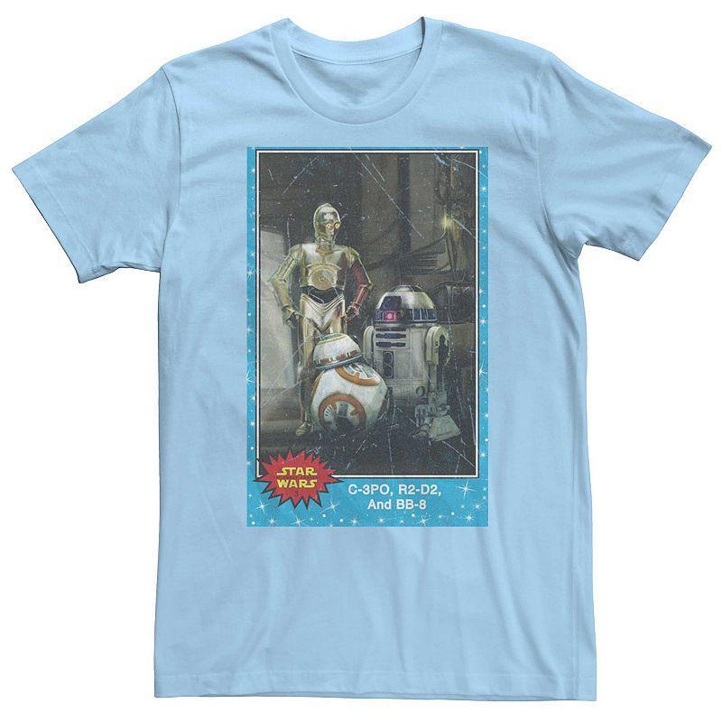 Mens Star Wars Vintage Droid Trading Card Poster Tee Product Image