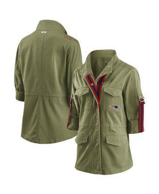 Womens Wear By Erin Andrews Olive New England Patriots Full-Zip Utility Jacket Product Image