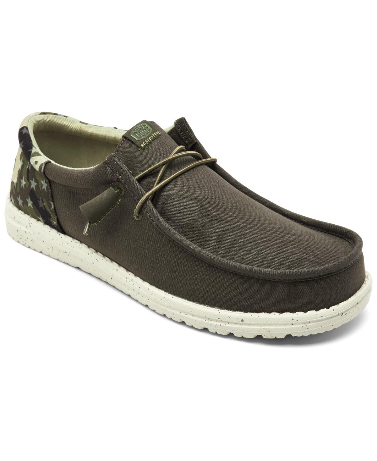 Hey Dude Mens Wally Funk Americana Camo Casual Moccasin Sneakers from Finish Line Product Image