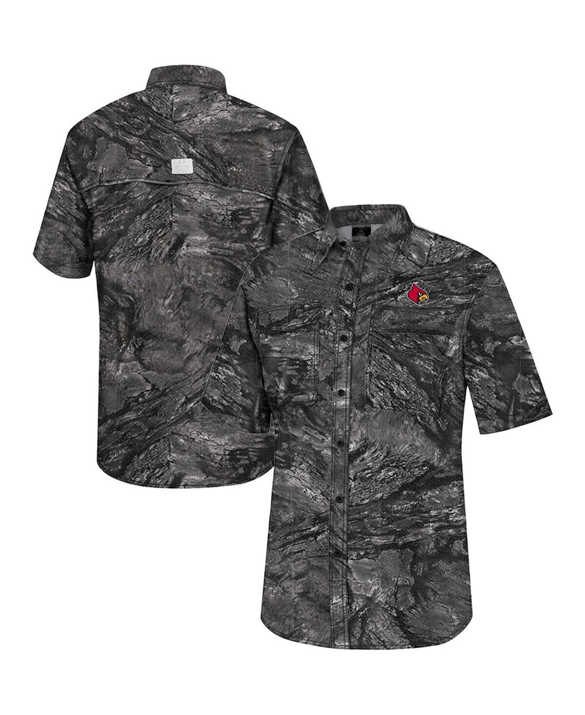 Mens Colosseum Charcoal Maryland Terrapins Realtree Aspect Charter Full-Button Fishing Shirt Product Image