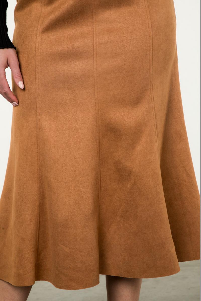 Long Suede Skirt Product Image