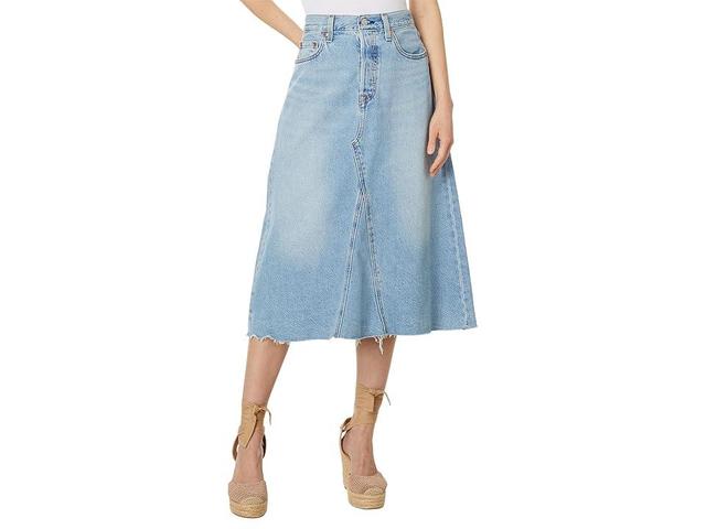 Levi's(r) Premium HR A-Line Deconstructed Midi Skirt (Secret Secret) Women's Skirt Product Image