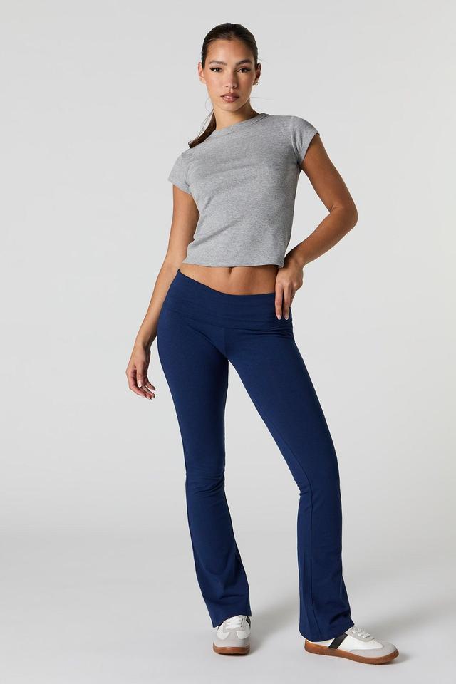 Foldover Waist Flare Pant Female Product Image