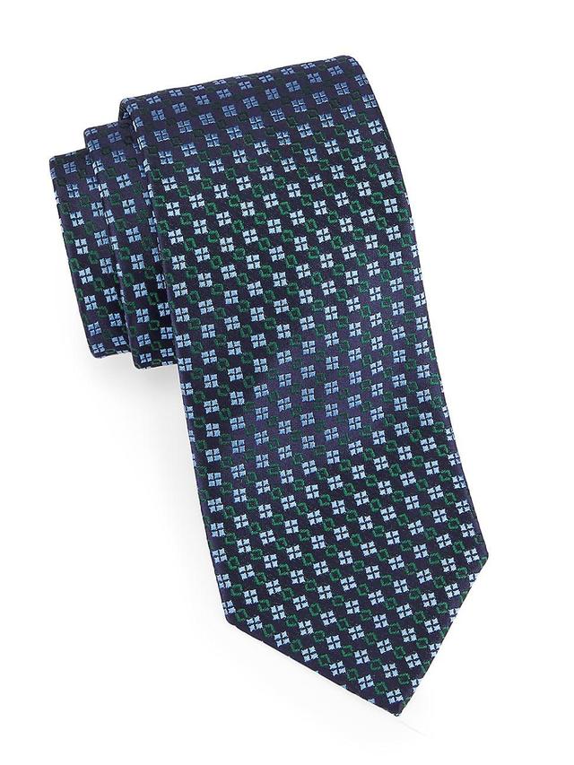 Mens Mini Medallion Chain Silk Jacquard Tie Product Image