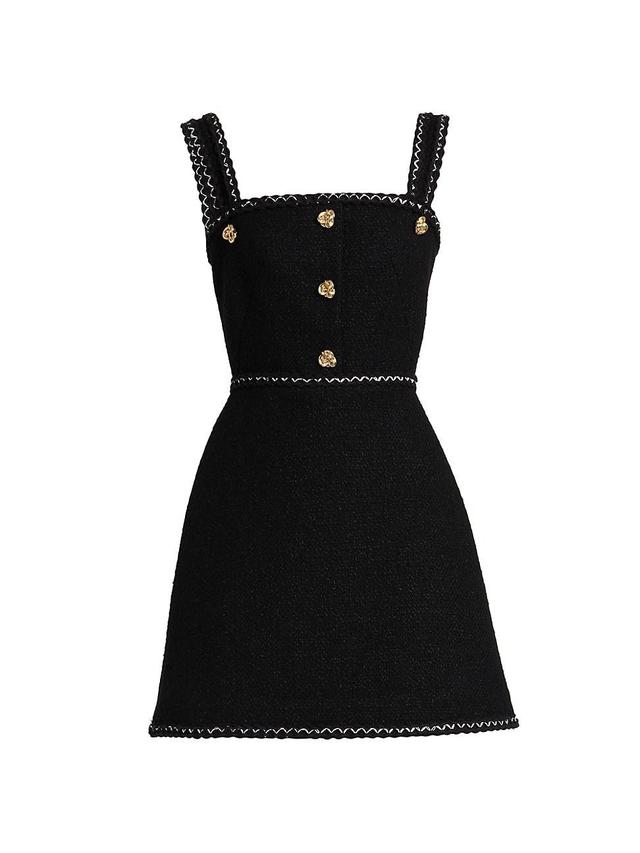 Womens Wool Tweed A-Line Minidress Product Image