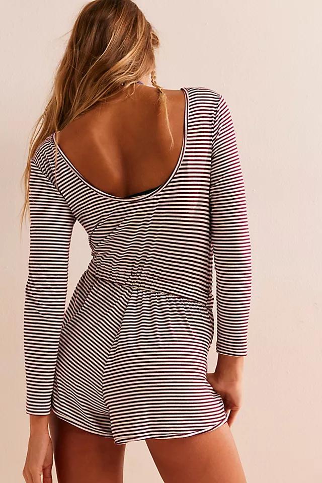 Yvette Striped Romper Product Image