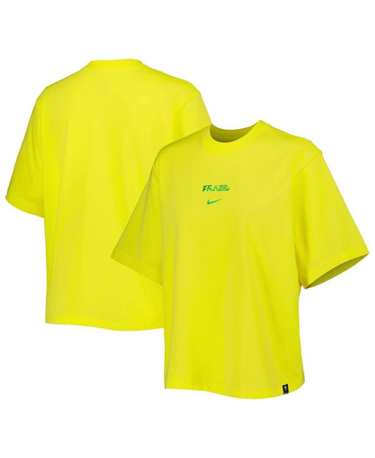 Womens Nike Yellow Brazil Womens National Team Fearless Top Product Image