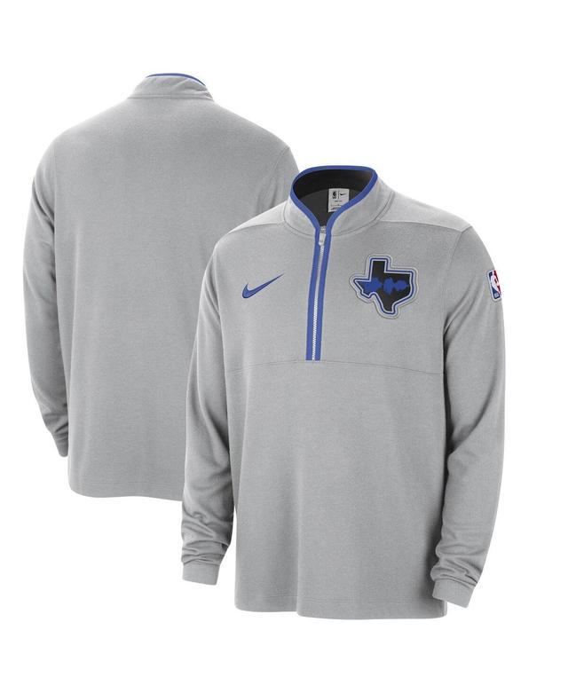 Mens Nike Silver Dallas Mavericks 2023/24 City Edition Authentic Coaches Half-Zip Jacket Product Image