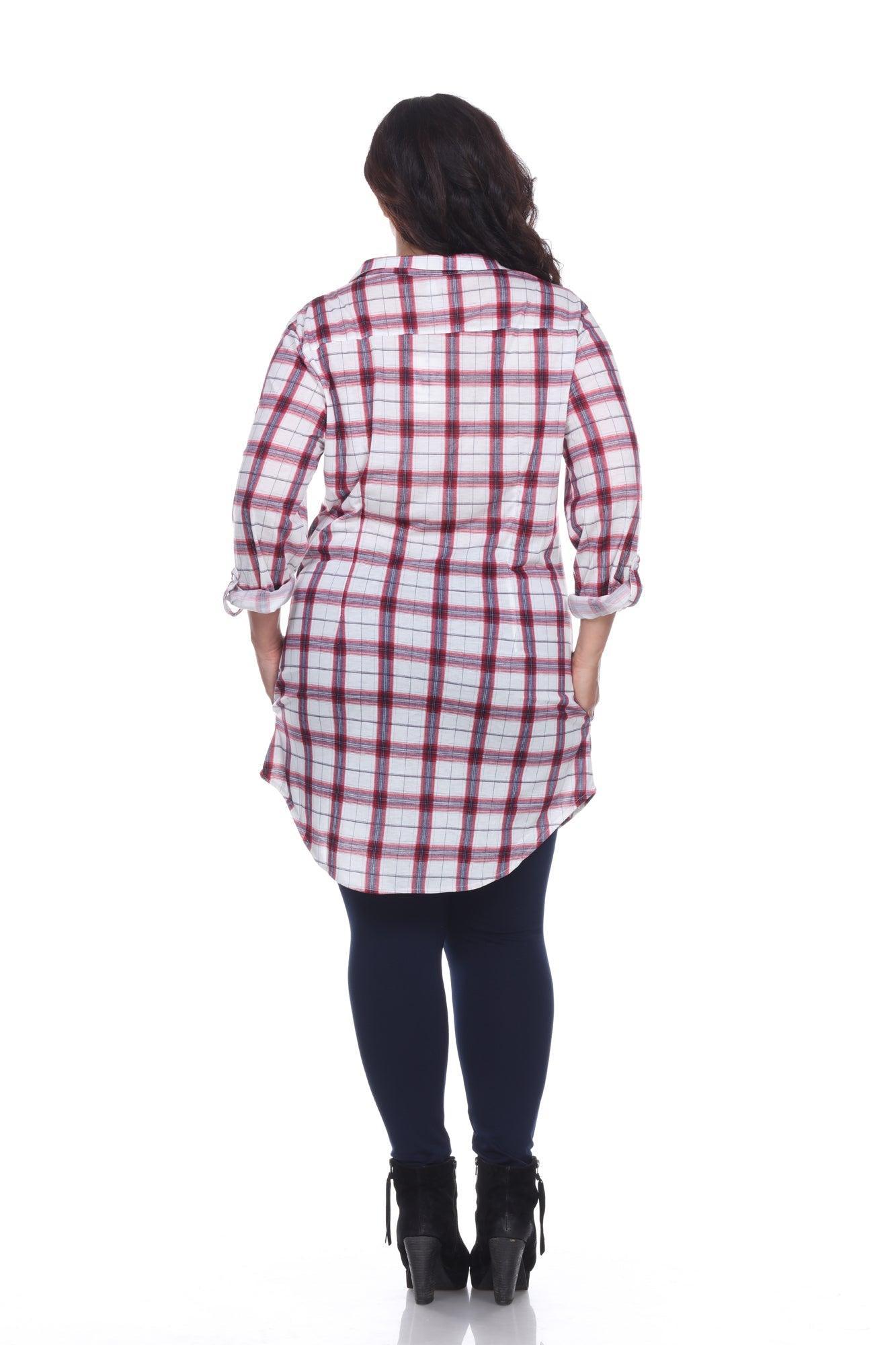 Piper Stretchy Plaid Tunic - Plus Product Image