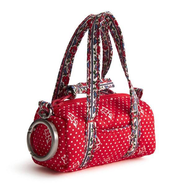 Vera Bradley Original Duffel Bag Charm Keychain Women in Dotty Floral Red Product Image