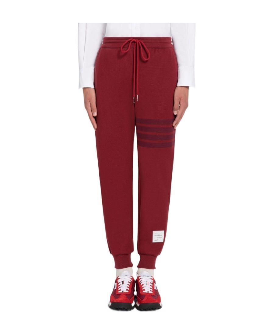 THOM BROWNE 4-bar Stripe Track Pants In Red Product Image