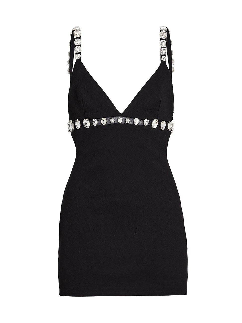 Polly Crystal V-Neck Mini Dress Product Image