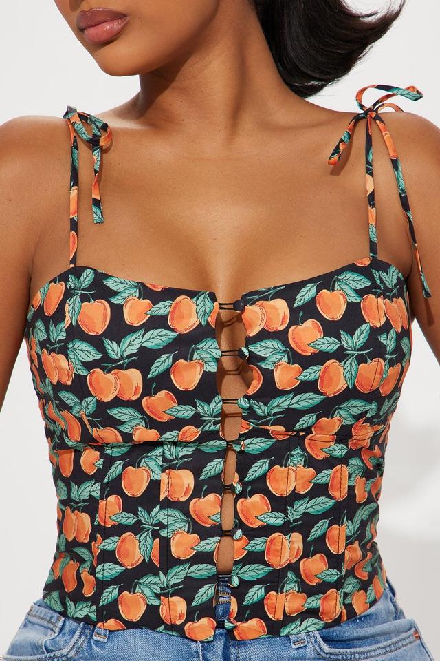 Peaches And Cream Corset Top - Black/combo Product Image