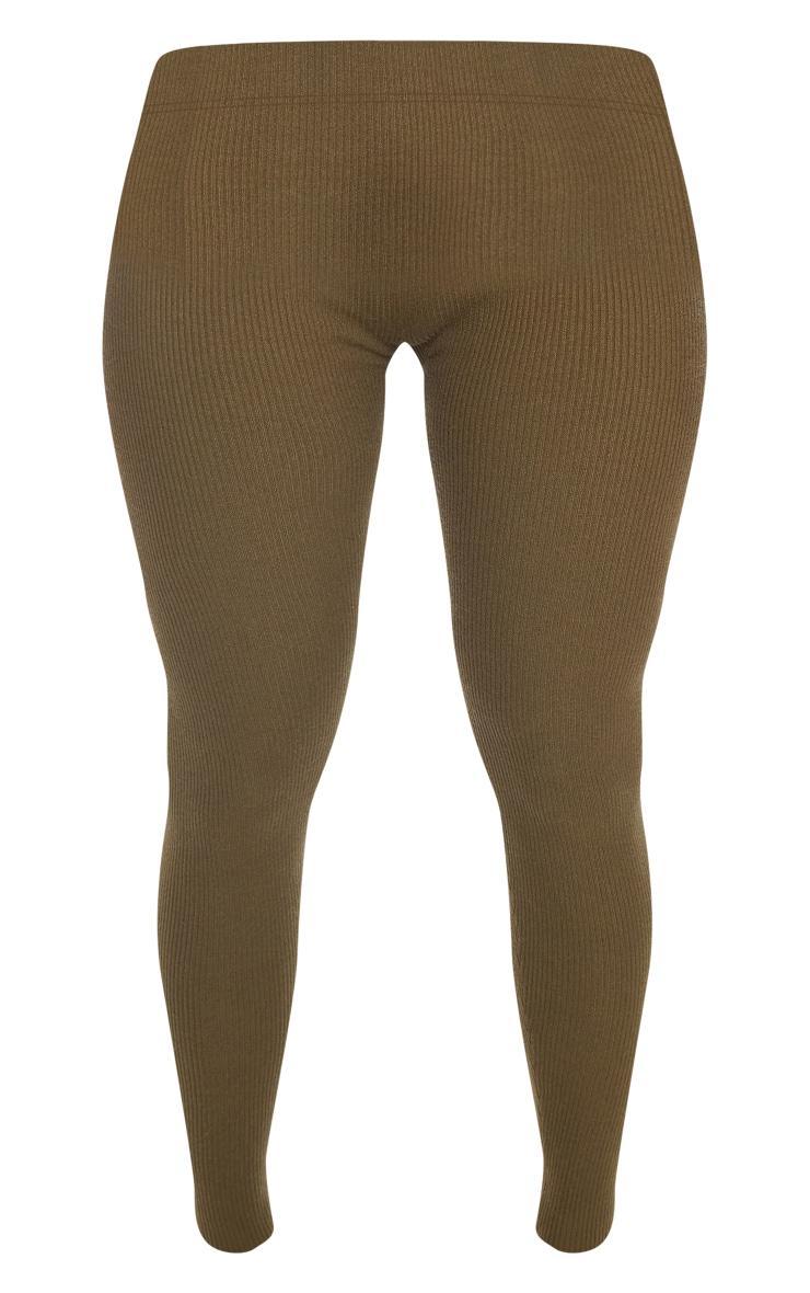 Shape Olive Knit High Waist Leggings Product Image