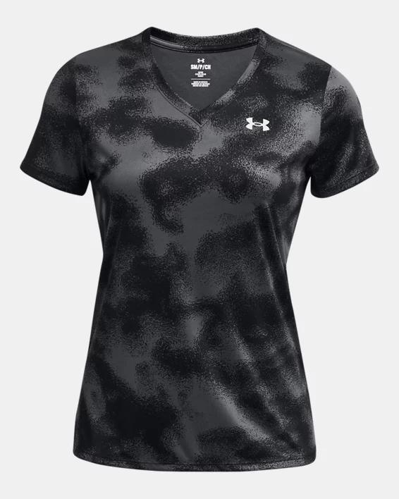 Women's UA Tech™ Printed V-Neck Short Sleeve Product Image