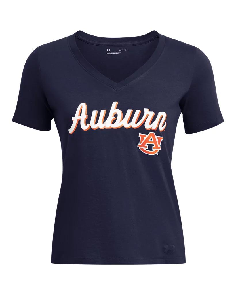 Women's UA Performance Cotton Collegiate V-Neck Short Sleeve Product Image