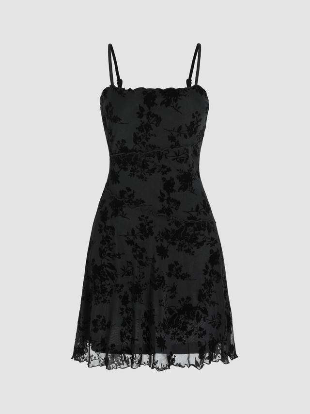 Floral Lace Mini Dress Product Image