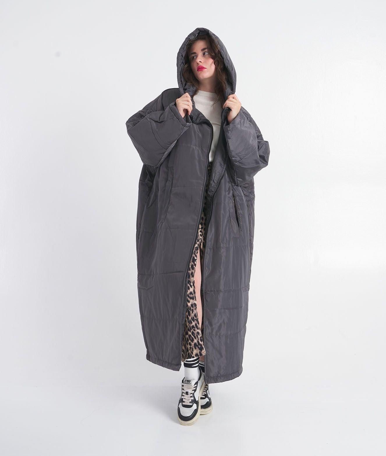 Maxi eco-down coat "Antracite" Product Image