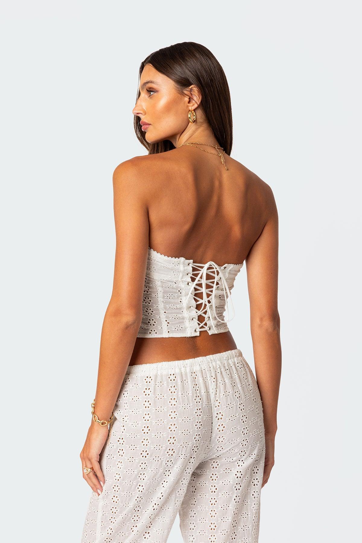 Lemon Lacey Cotton Corset Product Image