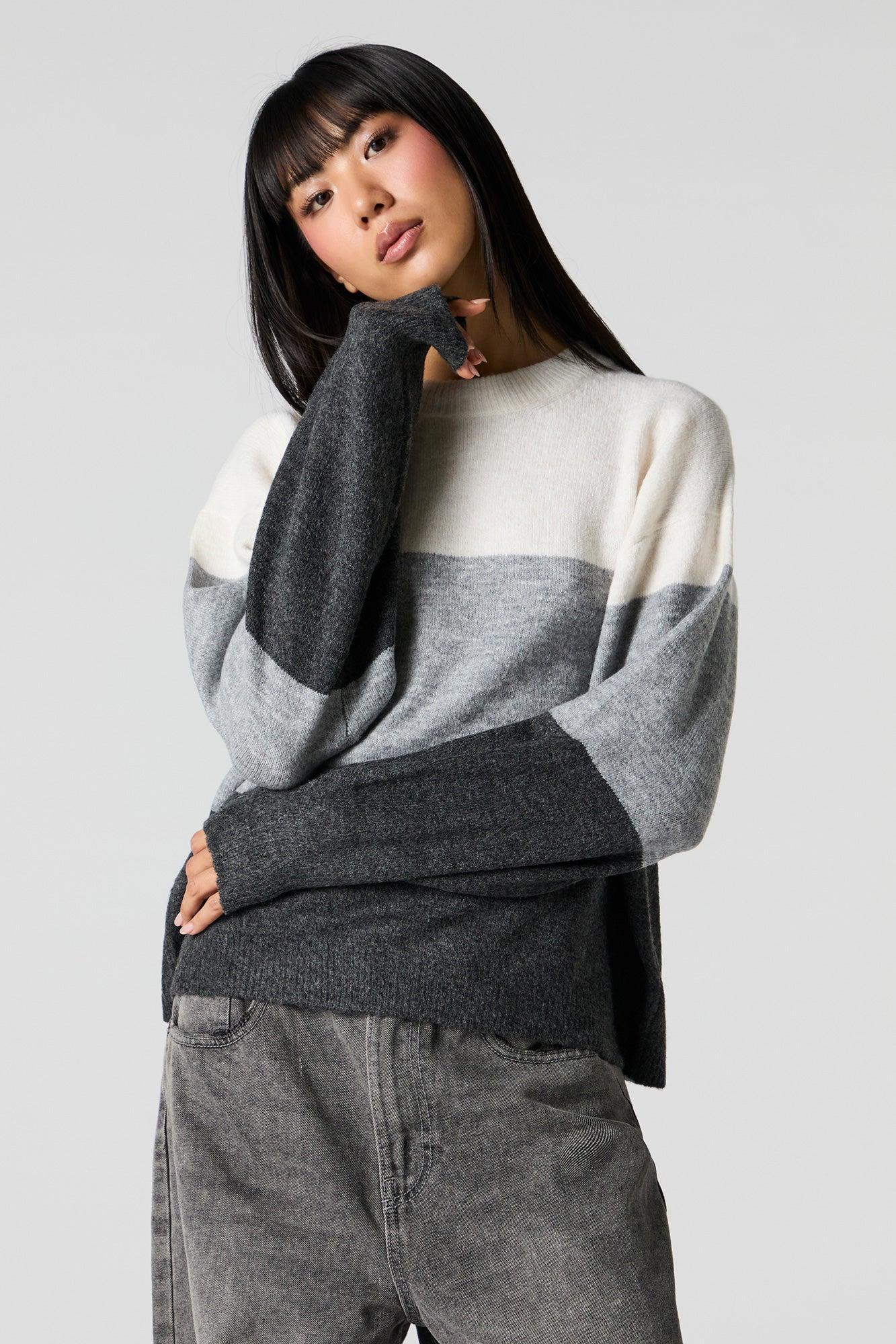 Mossy Knit Colourblock Sweater Female Product Image