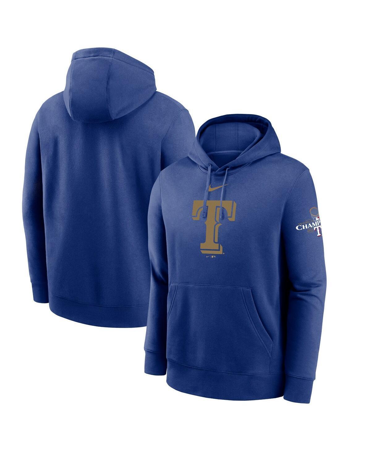 Nike Mens Royal Texas Rangers 2024 Gold Collection Club Fleece Pullover Hoodie Product Image