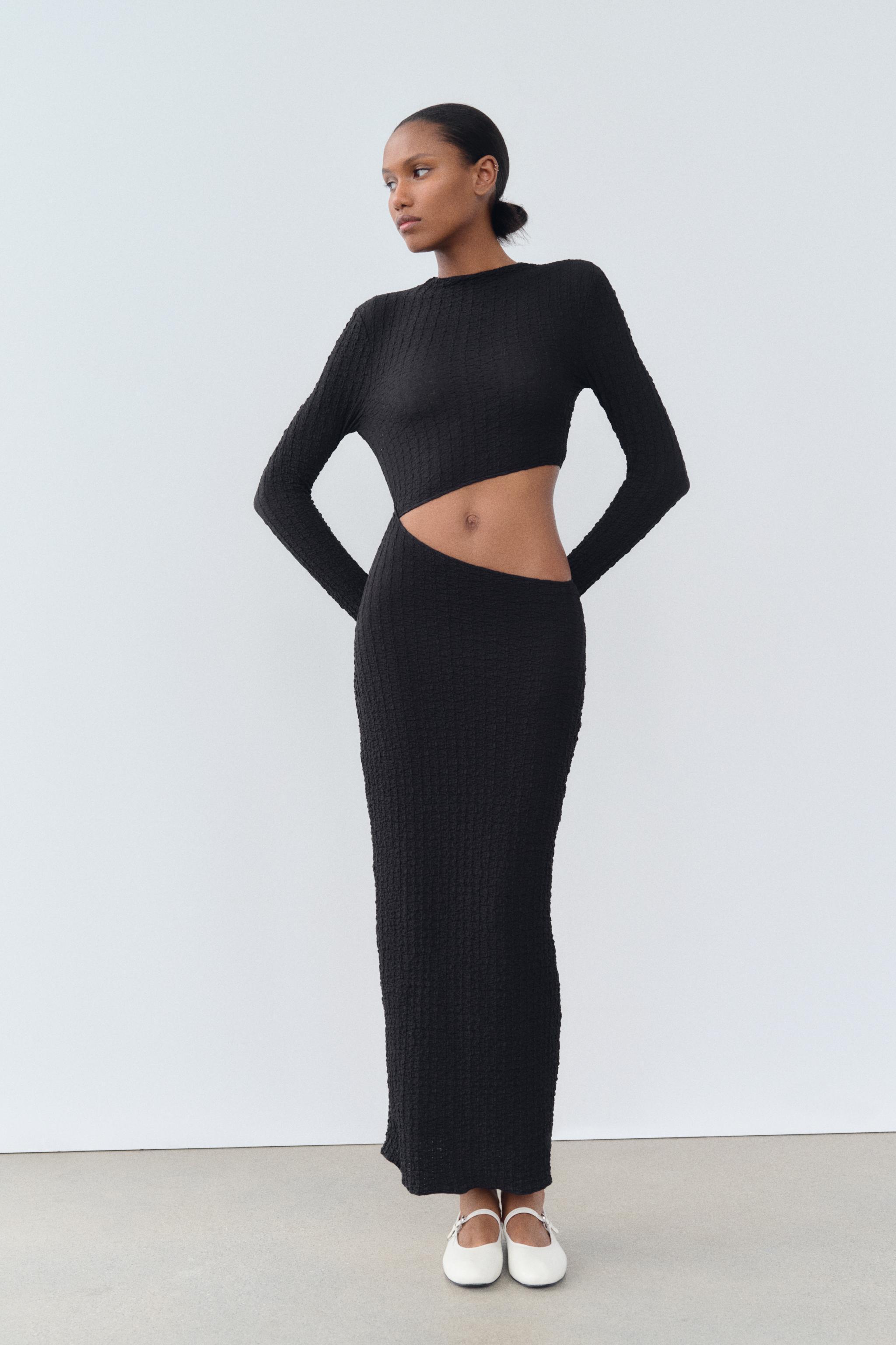 TEXTURED CUT OUT DRESS Product Image