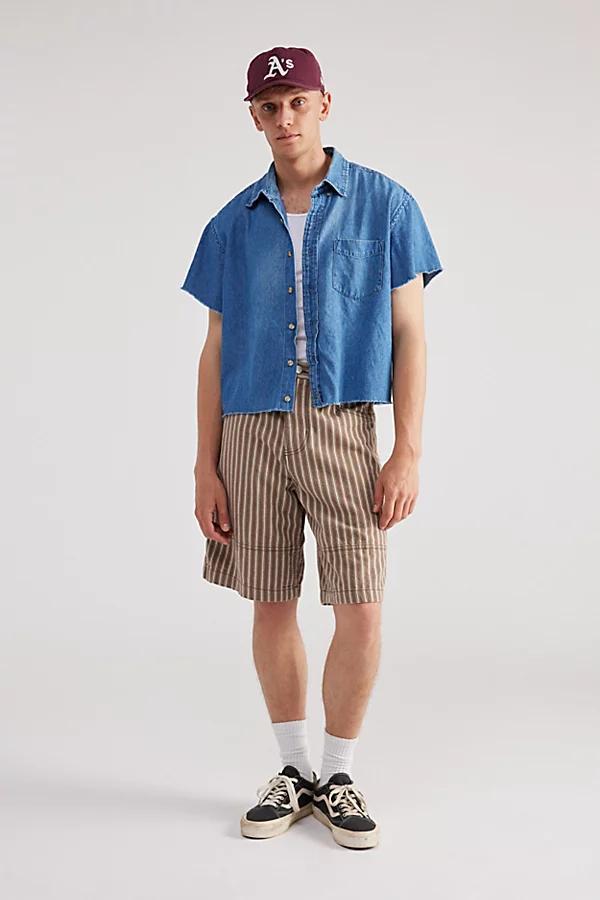 Urban Renewal Remade Cropped Chambray Button-Down Shirt Mens at Urban Outfitters Product Image