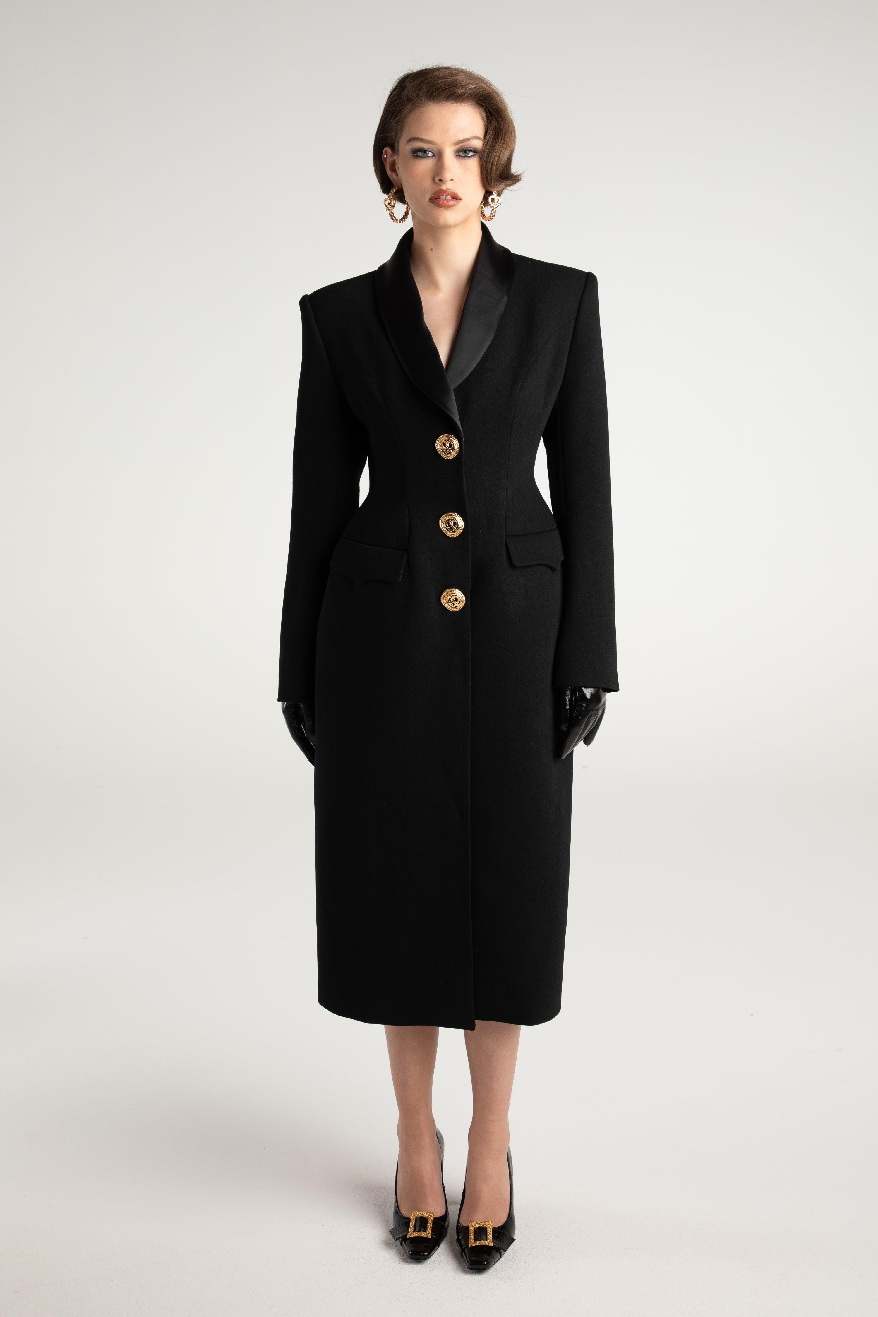 Evie Long Suit Jacket (Black) Product Image