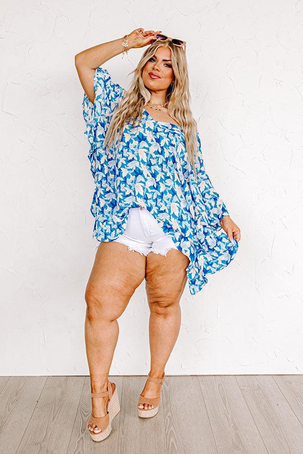 Sunshine Situation Shift Tunic in Ocean Blue Curves Product Image