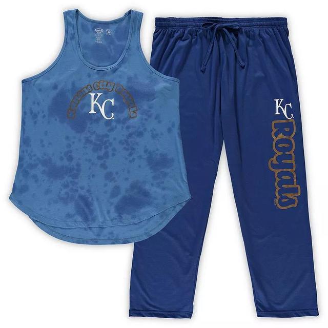 Womens Concepts Sport Royal Kansas City Royals Plus Size Jersey Tank Top & Pants Sleep Set Product Image