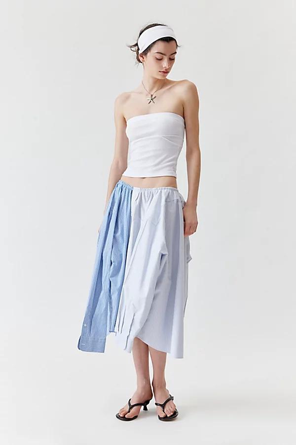 Urban Renewal Remade Shirting Midi Skirt Womens at Urban Outfitters Product Image