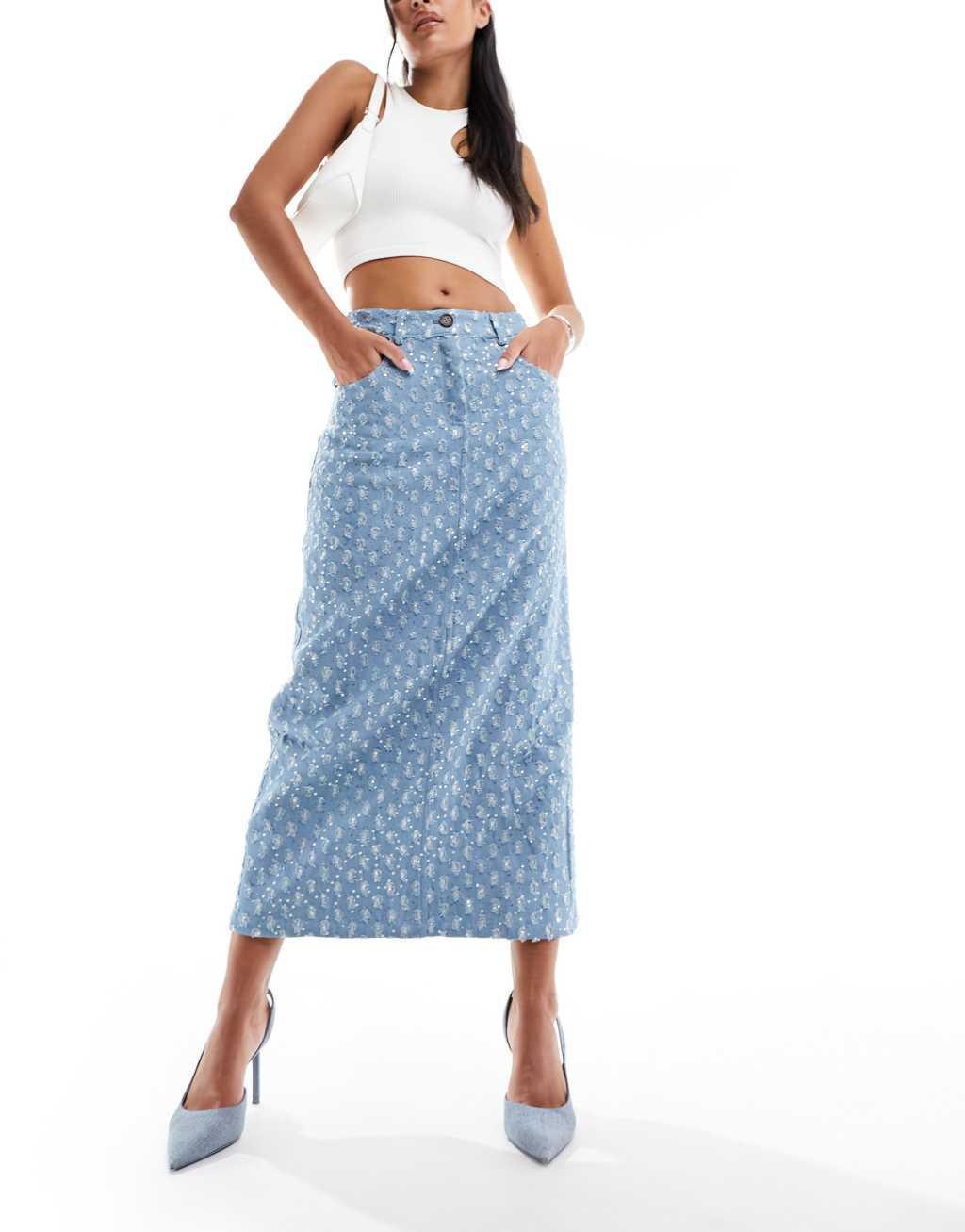 Never Fully Dressed embellished maxi skirt Product Image