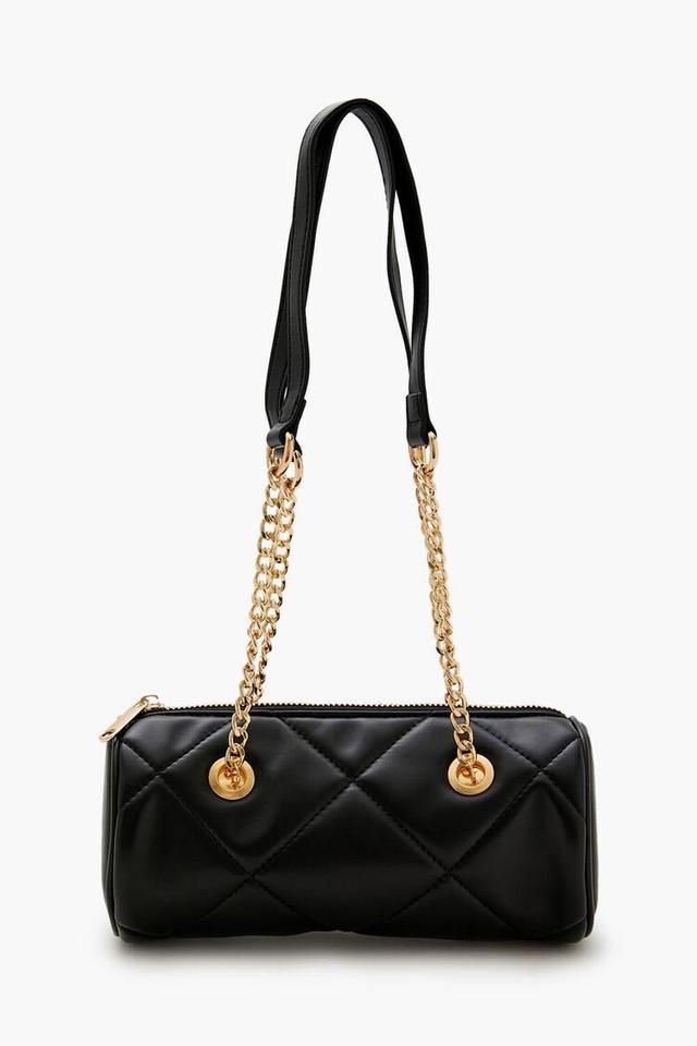 Quilted Faux Leather Barrel Bag | Forever 21 Product Image