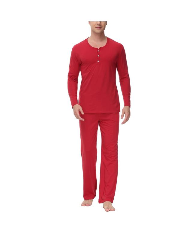 Ink+Ivy Mens Two Piece Henley Pajama Set Product Image