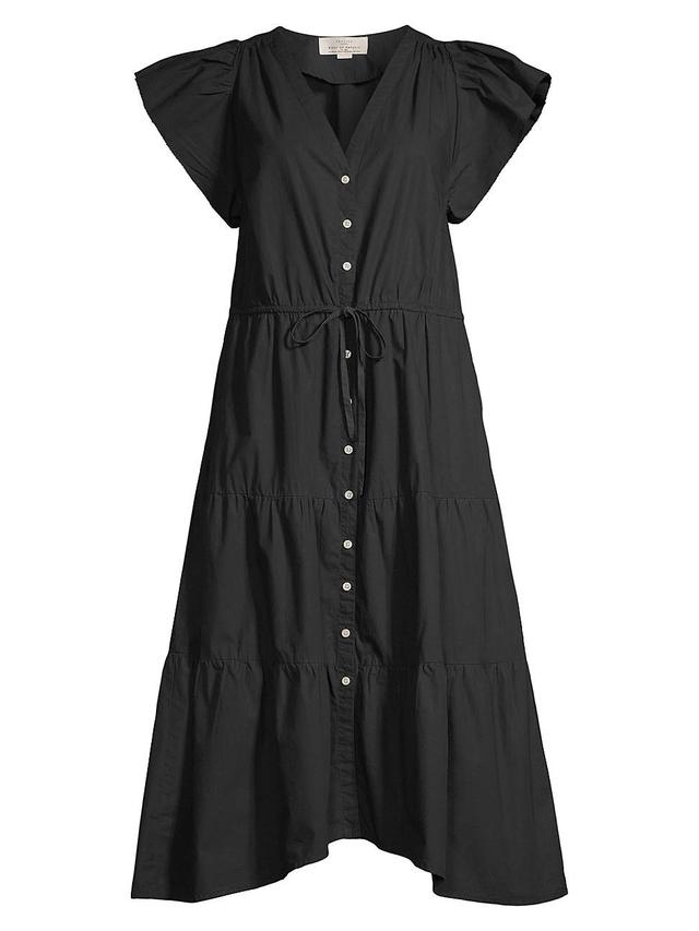 Womens Kristi Tiered Cotton Tie-Waist Dress Product Image