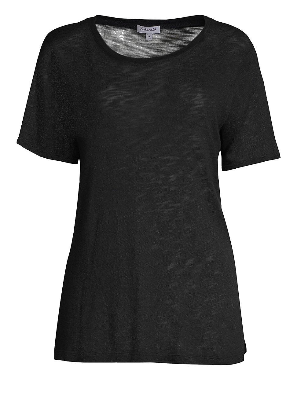 Splendid Zoe Short Sleeve Cotton Modal Slub Crew Neck Women's Clothing Product Image