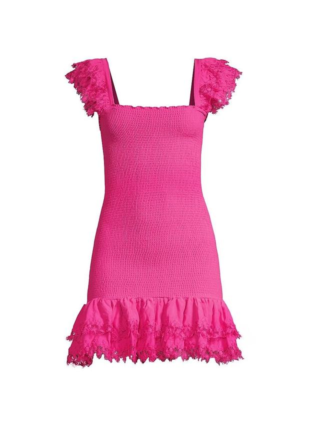 Womens Belle Smocked Mini Dress Product Image