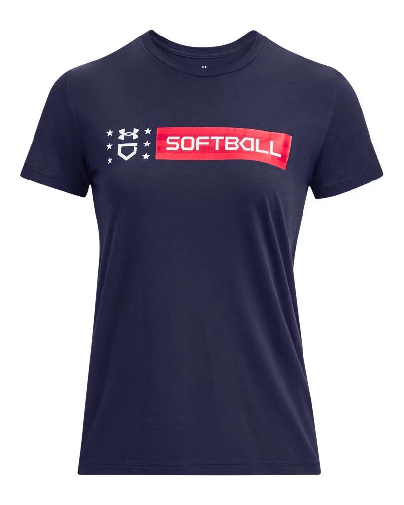 Women's UA Freedom Softball Wordmark Short Sleeve Product Image