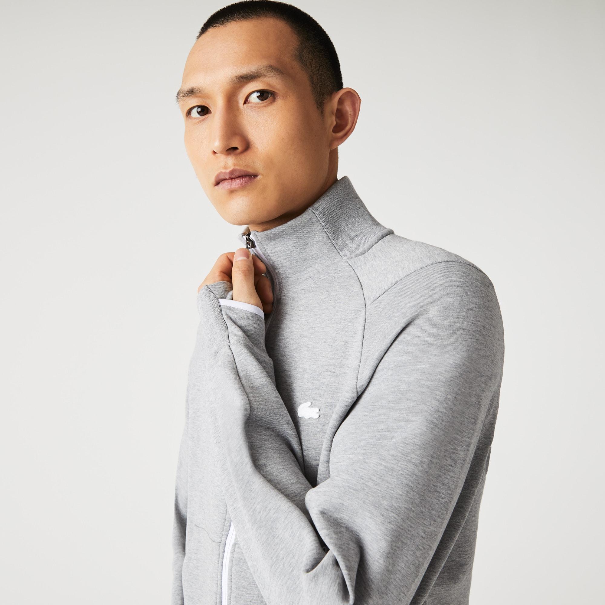 Men's High-Neck Zip-Up Sweatshirt Product Image