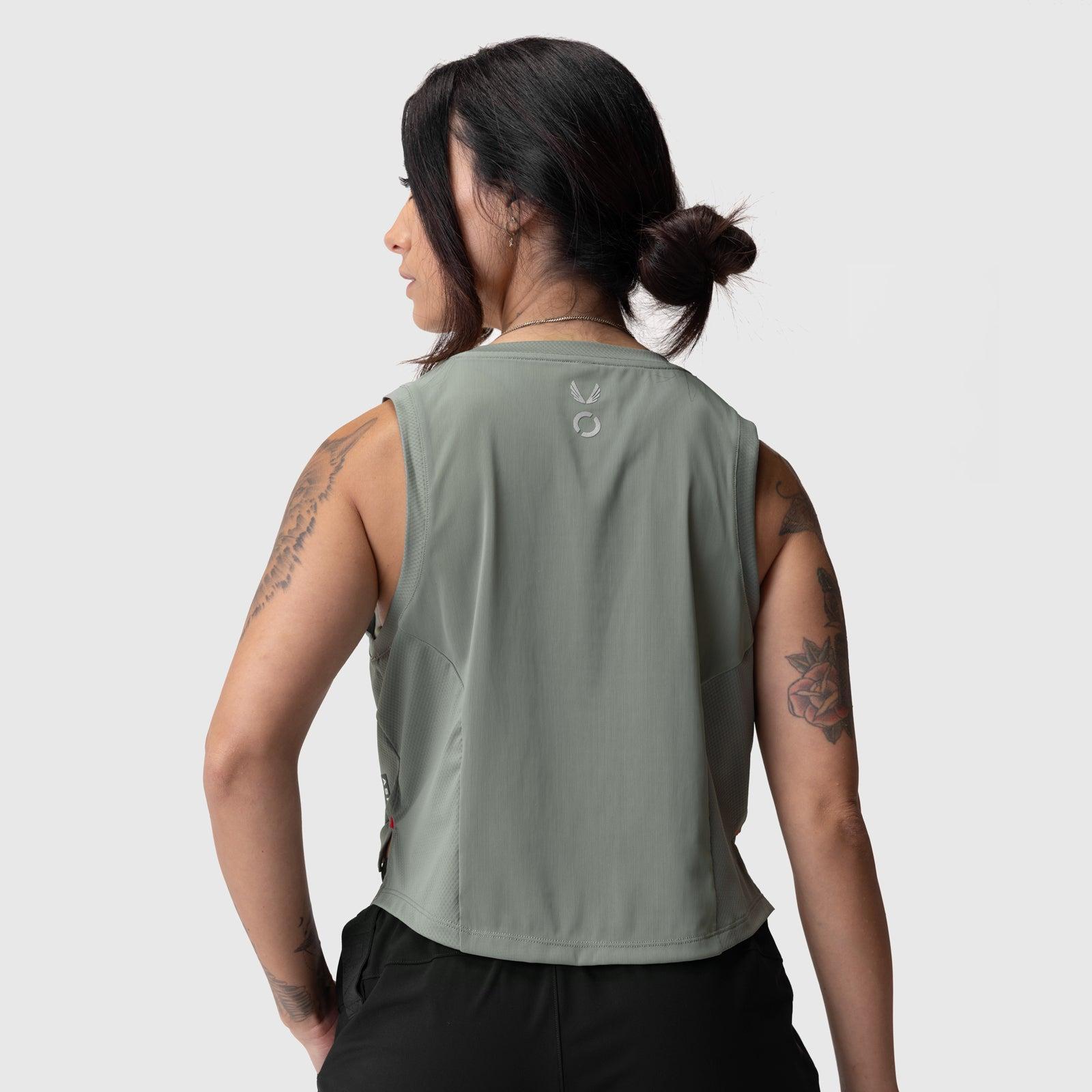 ASRV x Equinox AeroSilver® Cropped Training Tank - Sage Product Image