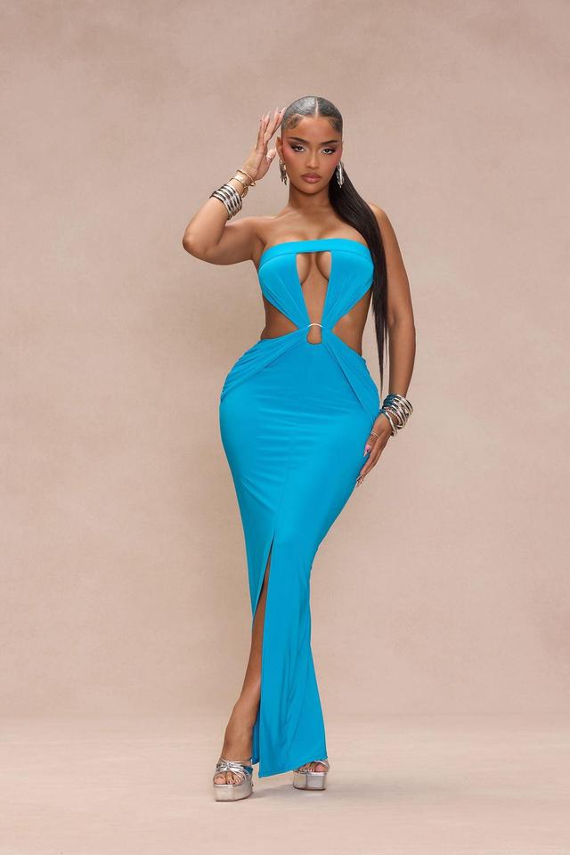 Summer In Bali Maxi Dress - Turquoise Product Image