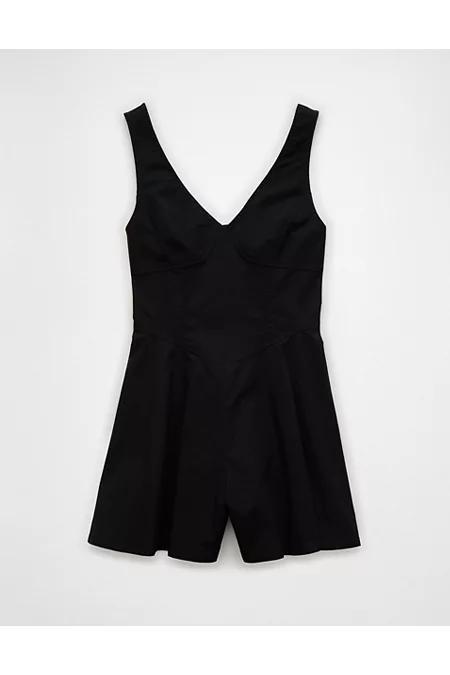 AE Poplin Corset Romper Women's Product Image