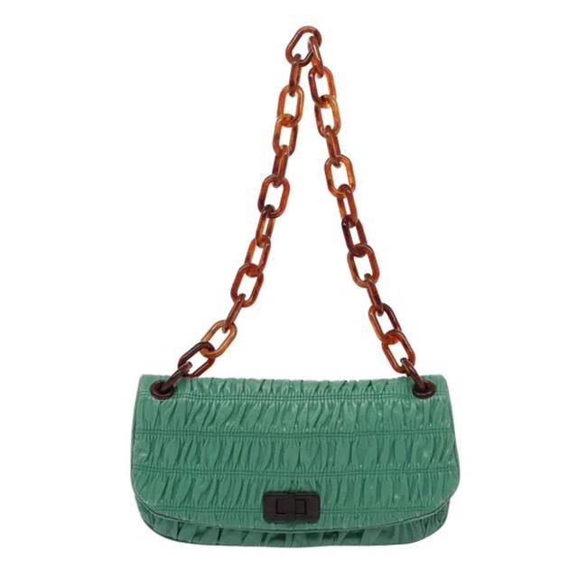 Green Leather Shoulder Bag () Product Image