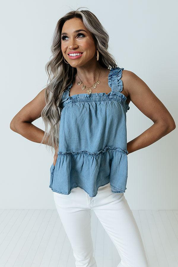 Cali Weekend Chambray Tank Product Image