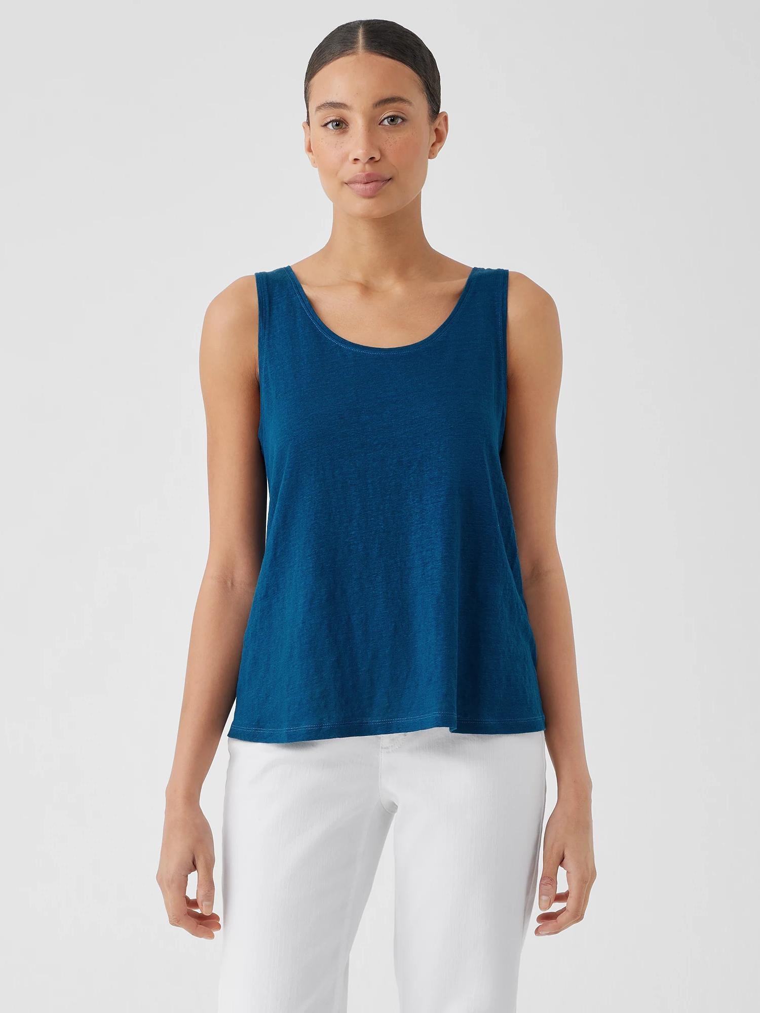 EILEEN FISHER Organic Linen Jersey Tankfemale Product Image